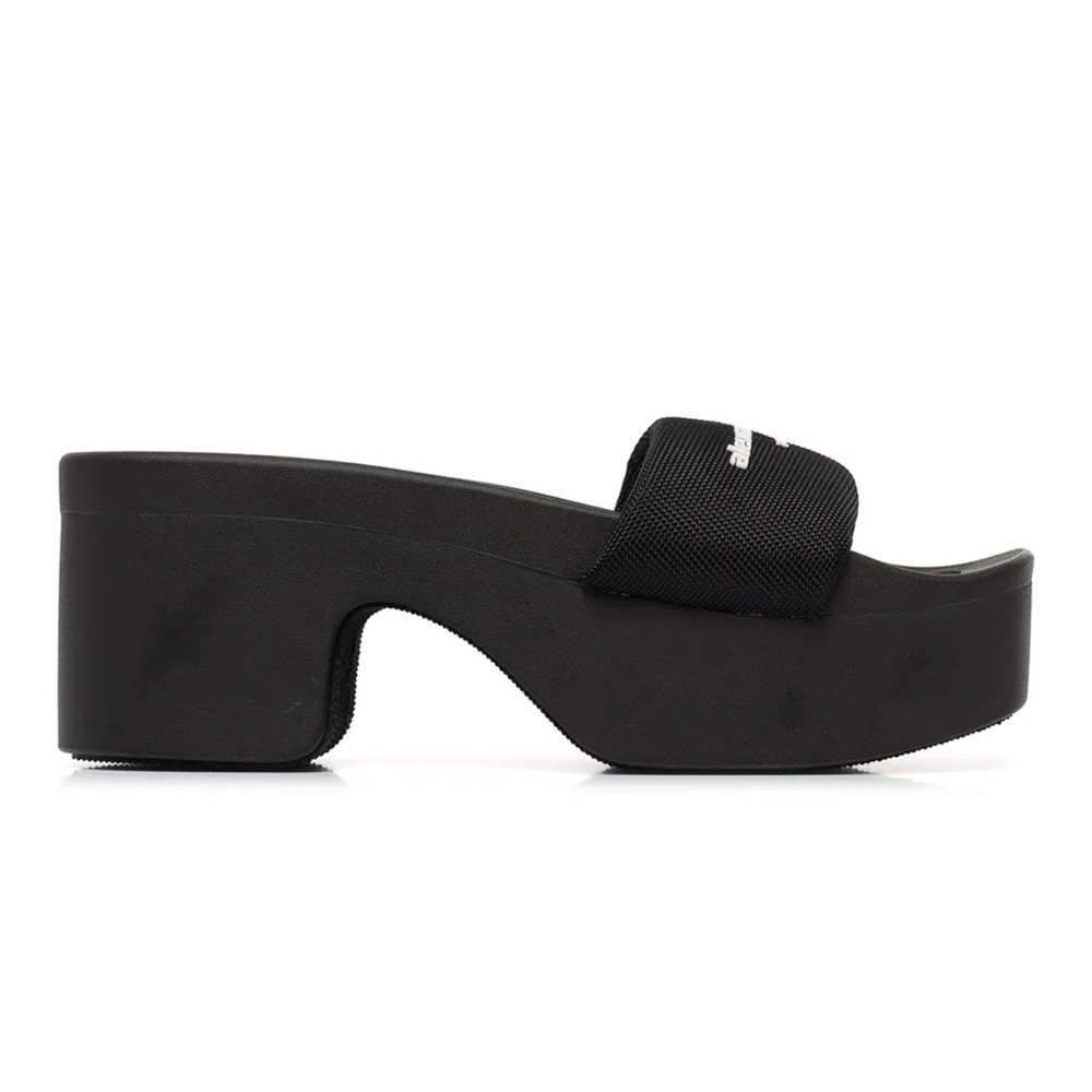 ALEXANDER WANG Black Platform Sandals